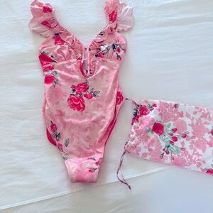 LoveShackFancy Tibbie one piece Bathing Suit